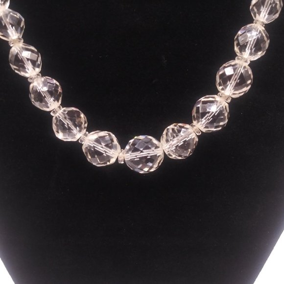 1930s Graduating Faceted Rock Crystal Choker - Picture 10 of 11